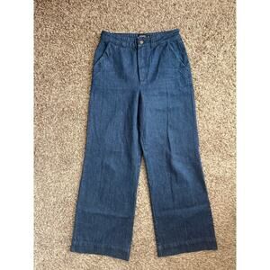 Monoprix S’engager Pour Durer Wide Leg Jeans Size 40 EU US 8-10 Dark Wash
